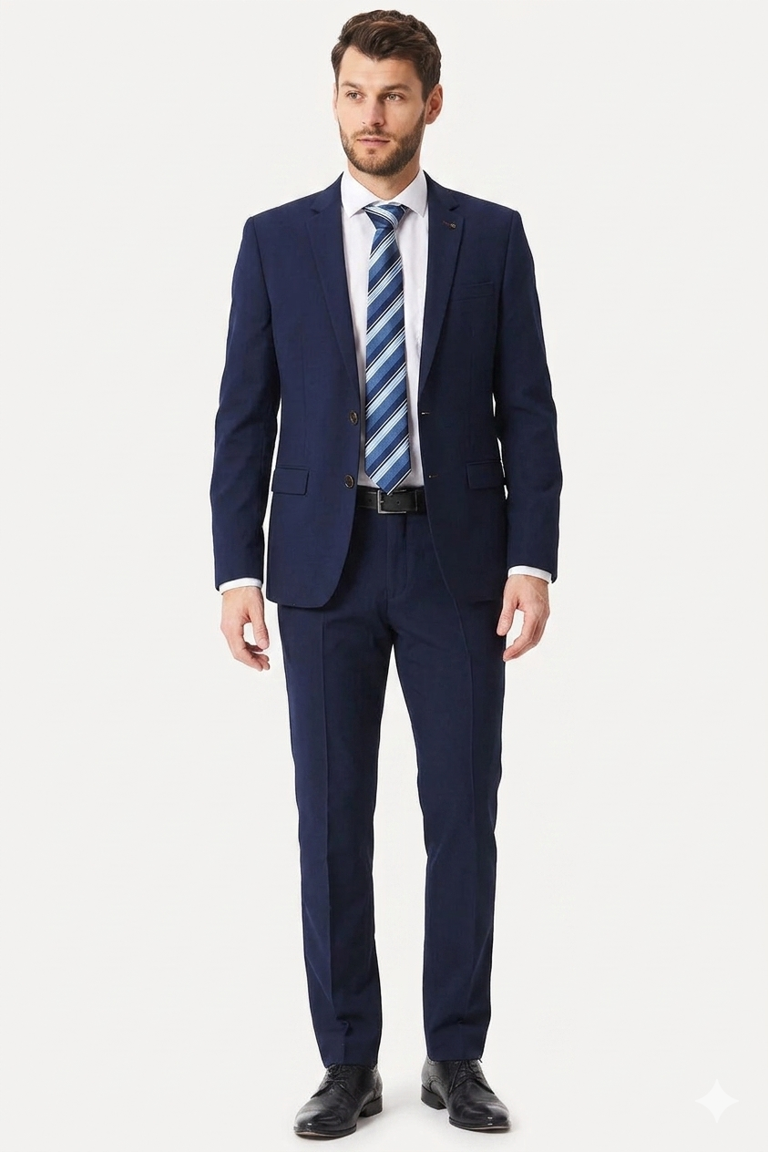 Roy Robson Slim suit colbert blauw